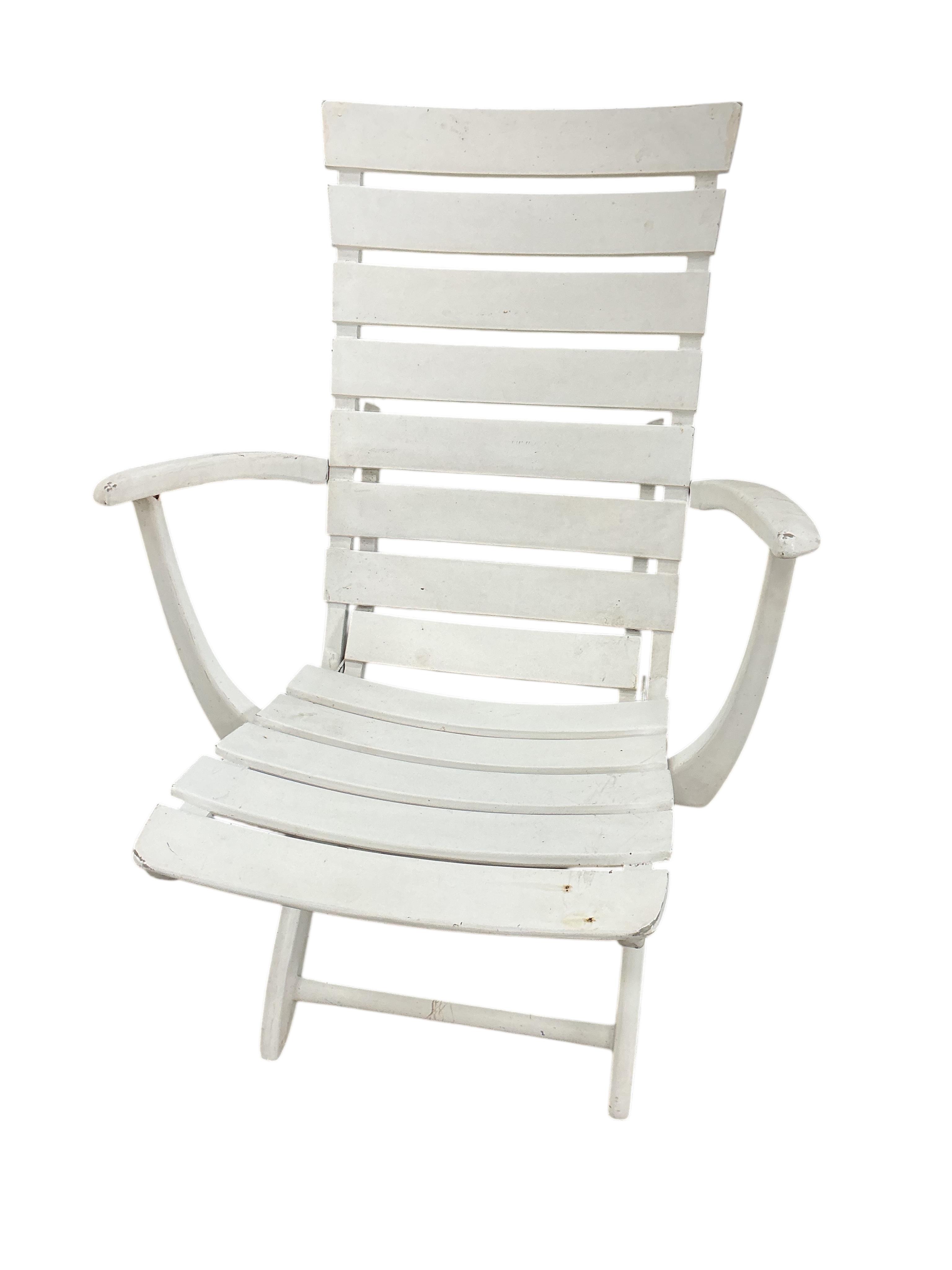 Four Riviera painted garden chairs
